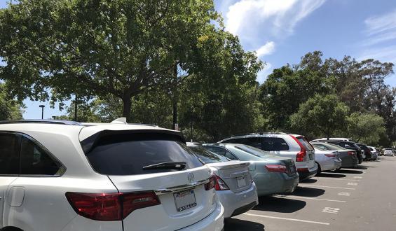 Photo of parked cars in lot