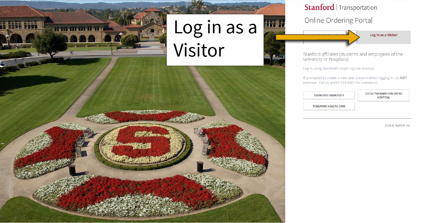 Stanford Visitors:  How to Sign In to the NuPark Portal -2