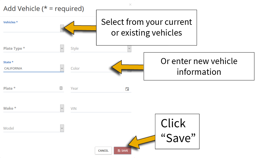 How to Associate Vehicle Informaiton with an Existing Permit - 4