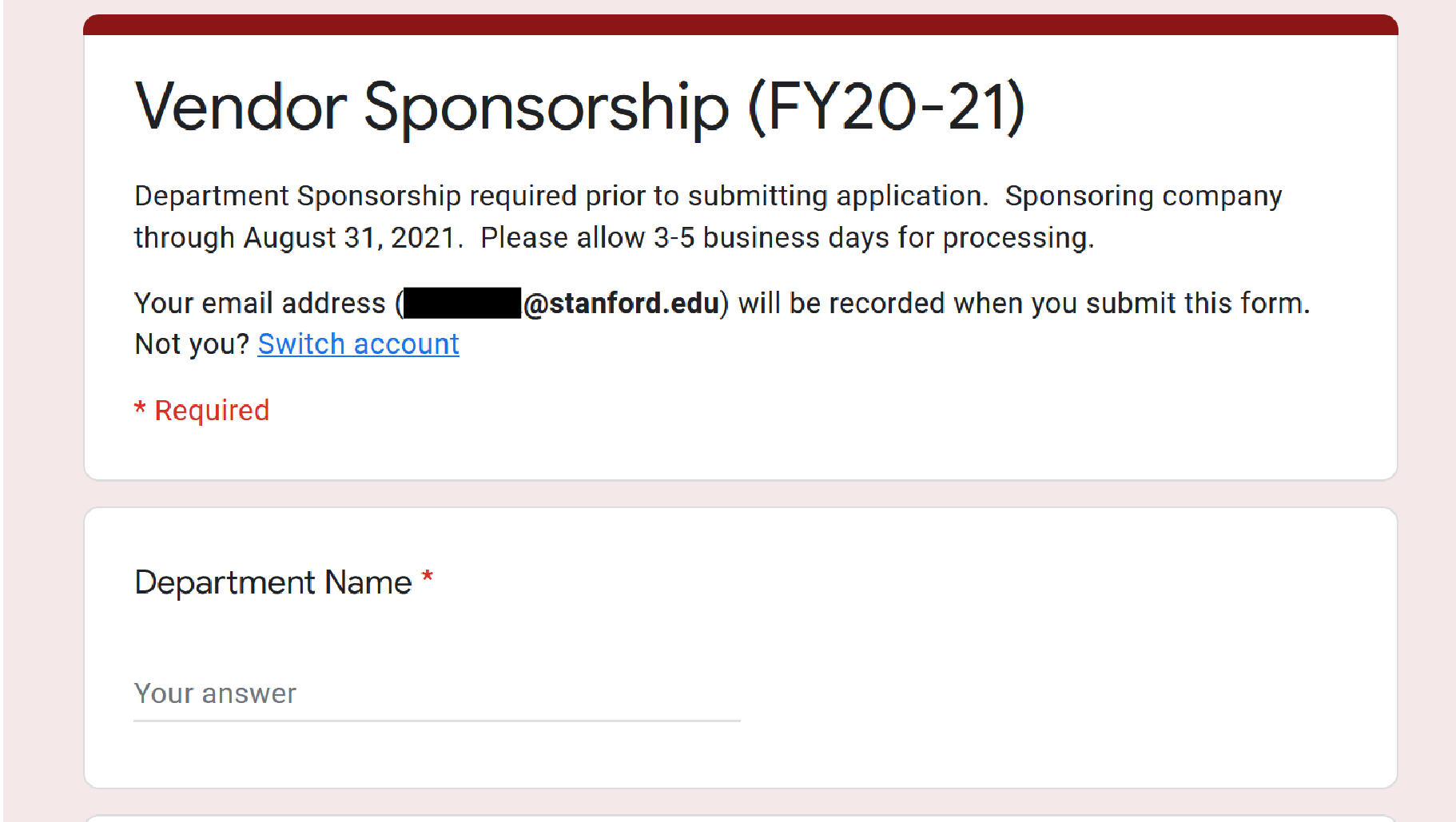 step 1 - how to purchase permits as Stanford Vendor