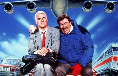 movie poster for Planes, Trains, and Automobiles