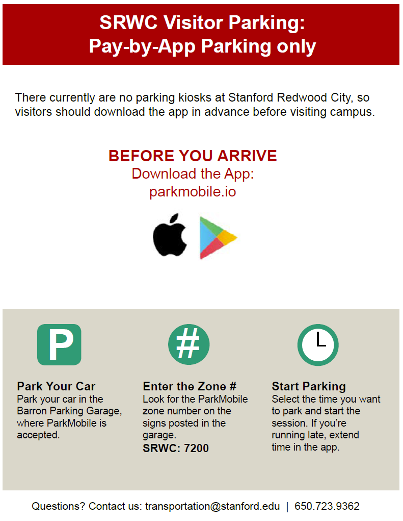 SRWC Visitor parking instructions