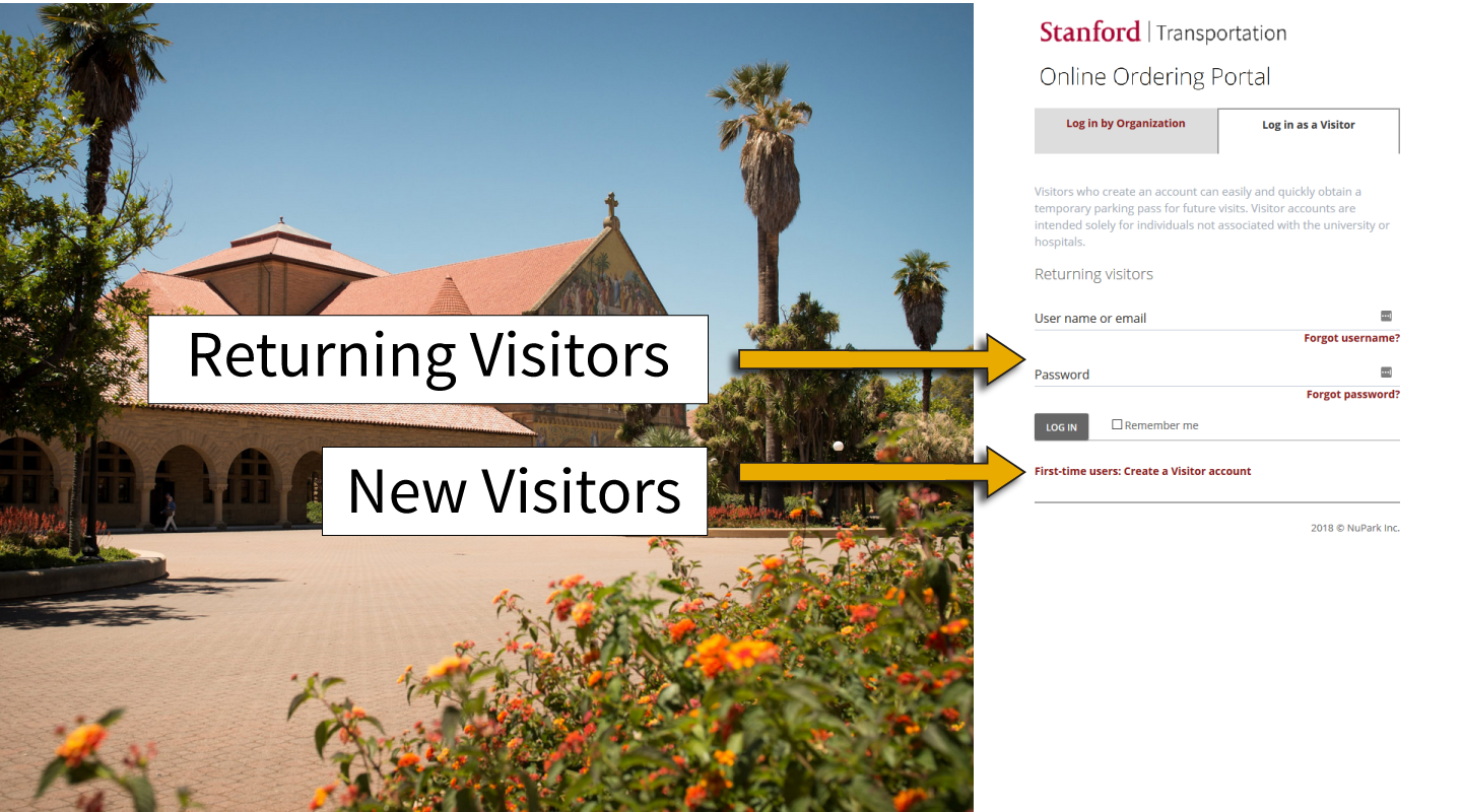 Stanford Visitors:  How to Sign In to the NuPark Portal - 3