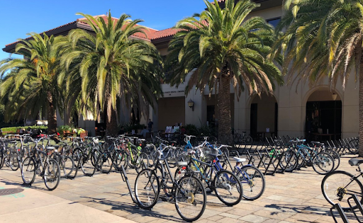Bicycle parking at the Arrillaga Center for Sports and Recreation