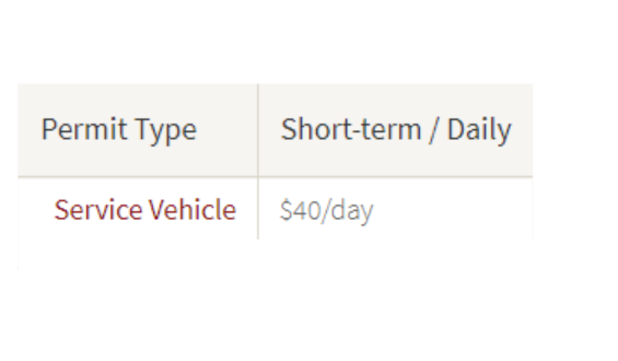 Daily Service Vehicle Pricing