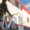 Bike on Caltrain Platform